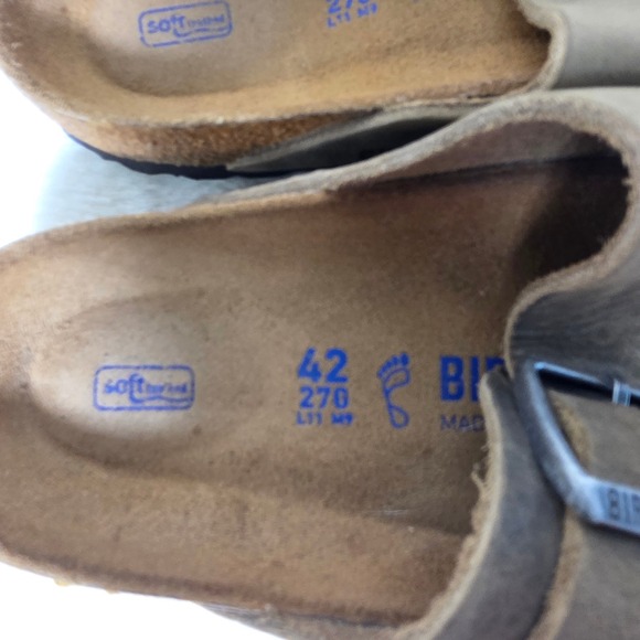 Birkenstock Arizona Sandals Soft Footbed Brown Oiled Leather EU 42 M 9 L 11  NEW